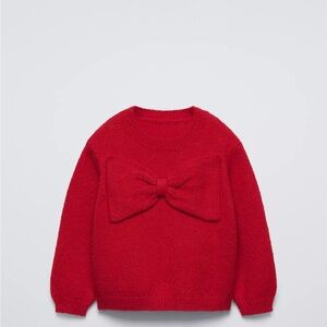 Zara Kids Red Sweater with Bow